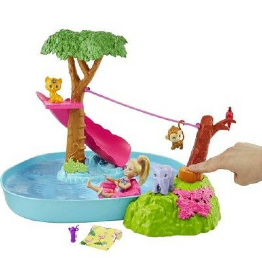 * Barbie And Chelsea The Lost Birthday Splashtastic Pool Surprise Playset