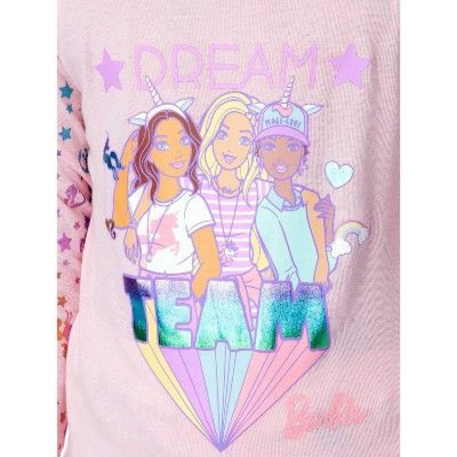 * Intimo Mattel Girls' Barbie Dream Team Unicorn Best Friend Sleep Pajama Set