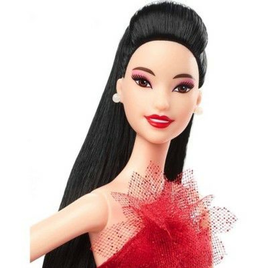 * Barbie Signature 2022 Holiday Collector Doll Straight Black Hair