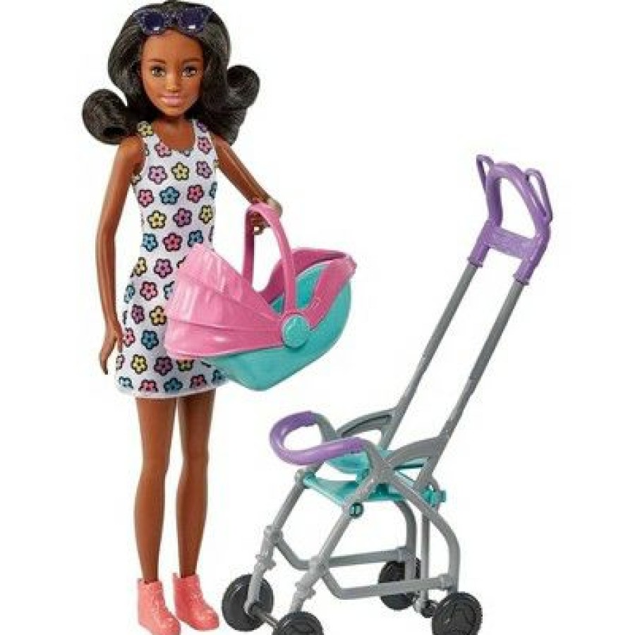 * Barbie Skipper Babysitters Inc. Playset Curly Brunette Hair