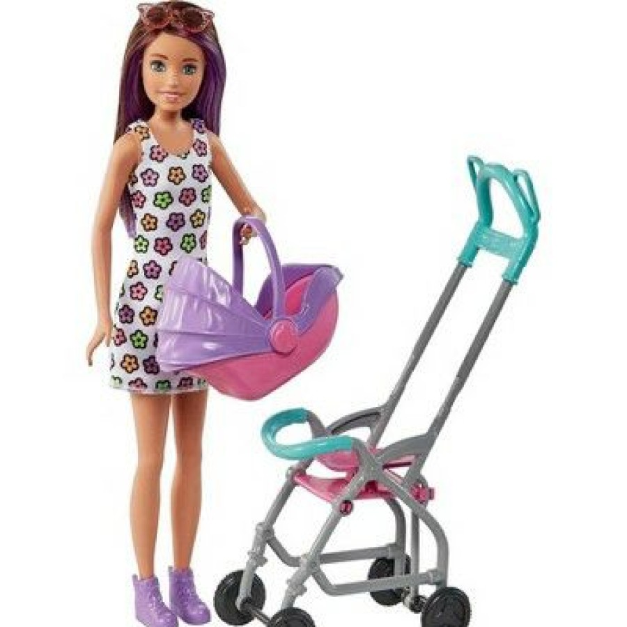 * Barbie Skipper Babysitters Inc. Playset Straight Brunette Hair