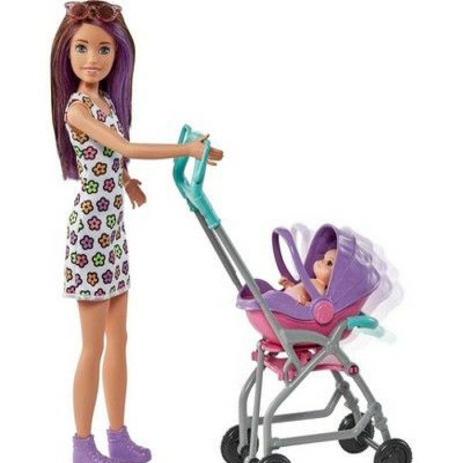 * Barbie Skipper Babysitters Inc. Playset Straight Brunette Hair