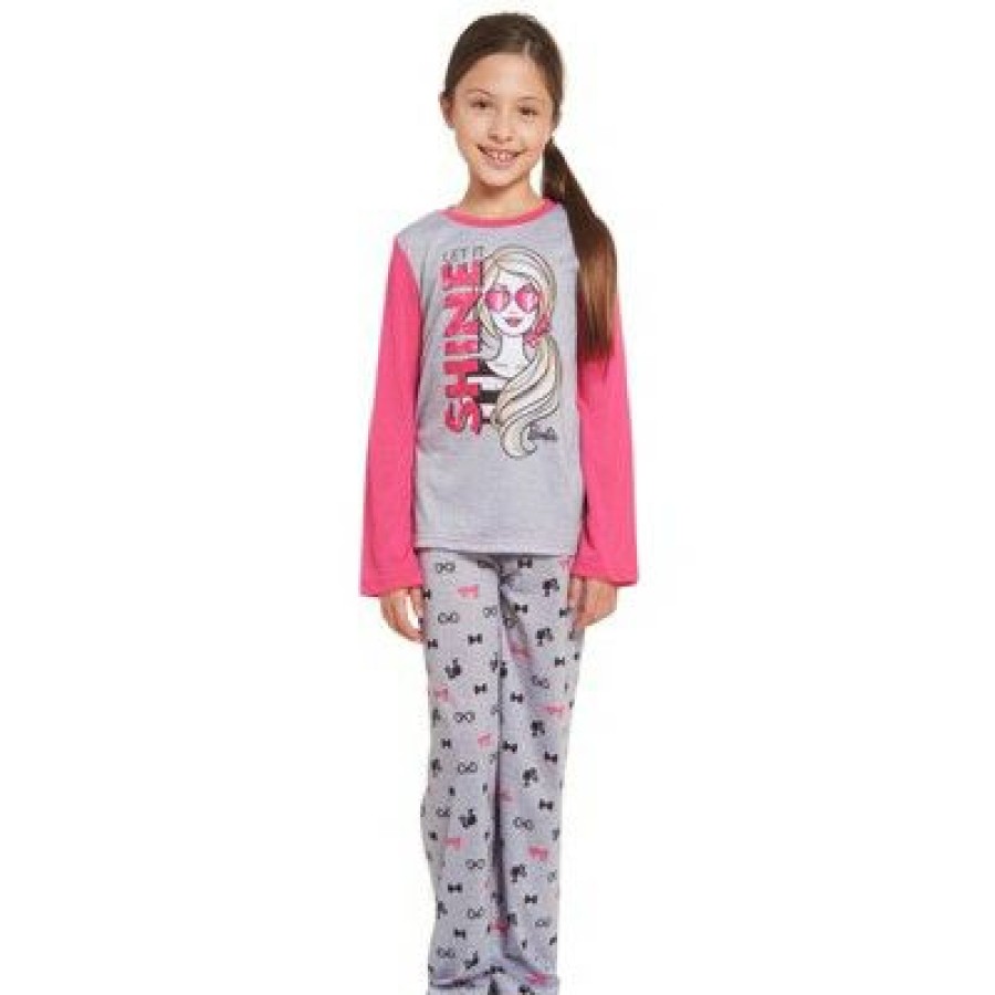 * Barbie Girls Pajama Shirt And Pants Sleep Set Little Kid To Big Kid