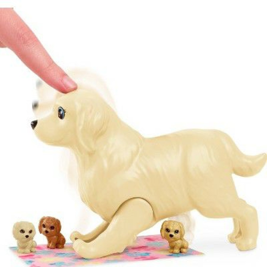 * Barbie And Newborn Pups Playset Brunette