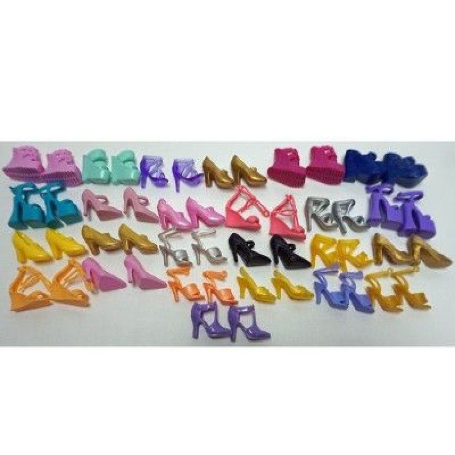 * Doll Clothes Superstore 25 Sets Of Fashion Doll Shoes Fits Barbie Doll Foot And 11 1/2 Inch Dolls