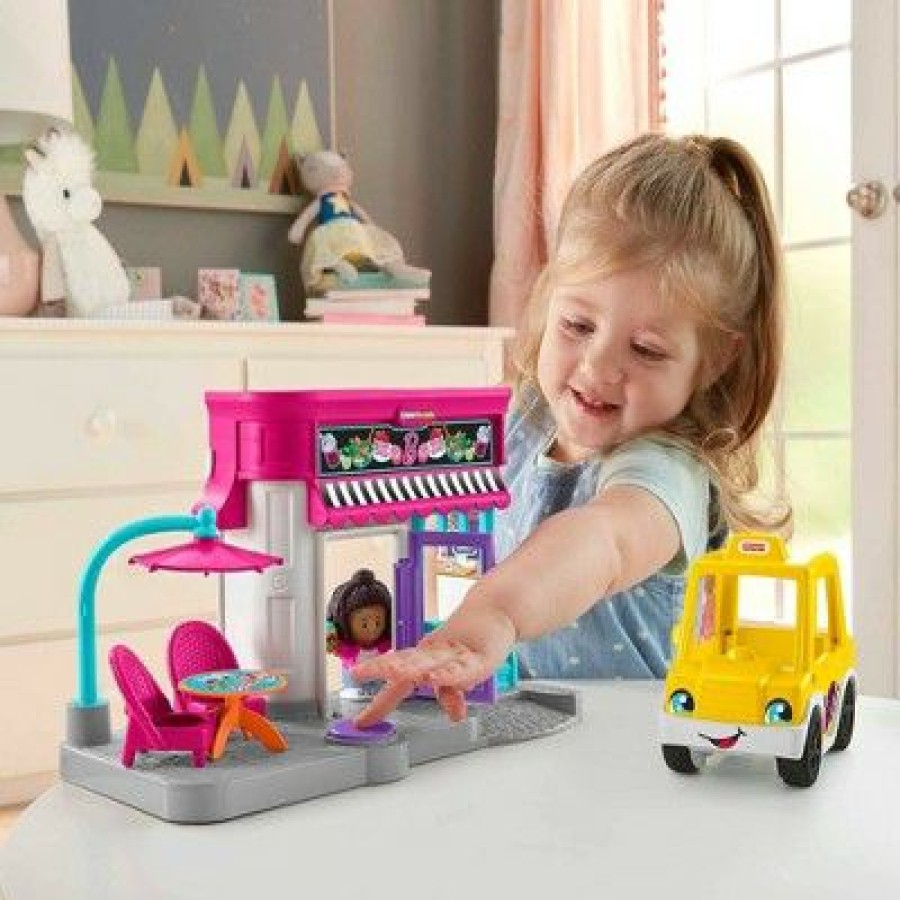 * Fisher-Price Little People Barbie City Adventures Cafe And Cab Playset