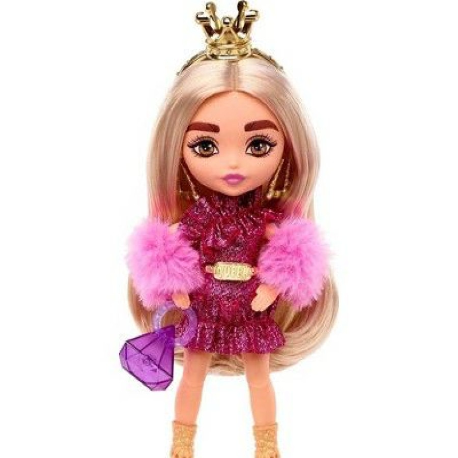 * Barbie Extra Minis Doll #8 Shimmery Dress & Furry Shrug