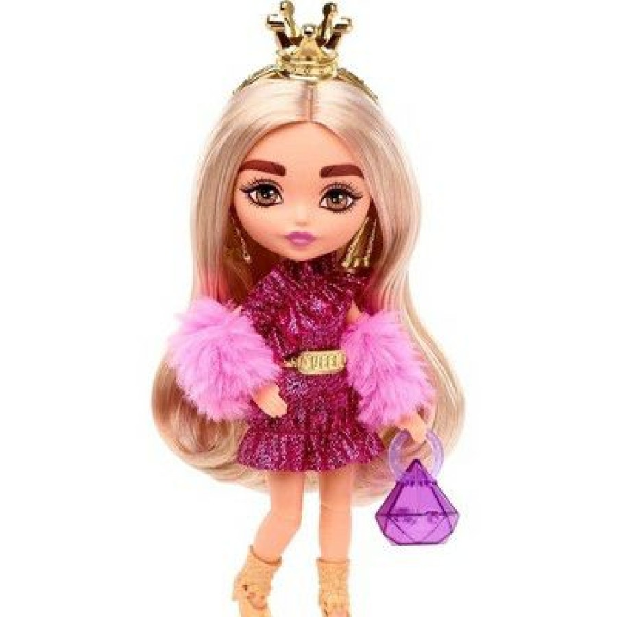 * Barbie Extra Minis Doll #8 Shimmery Dress & Furry Shrug