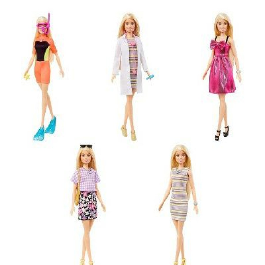 * Barbie Gbk10 Dream Closet Fashion Wardrobe With Blonde Barbie Doll, Full Length Mirror, Storage, And 4 Outfit Clothes, Pink