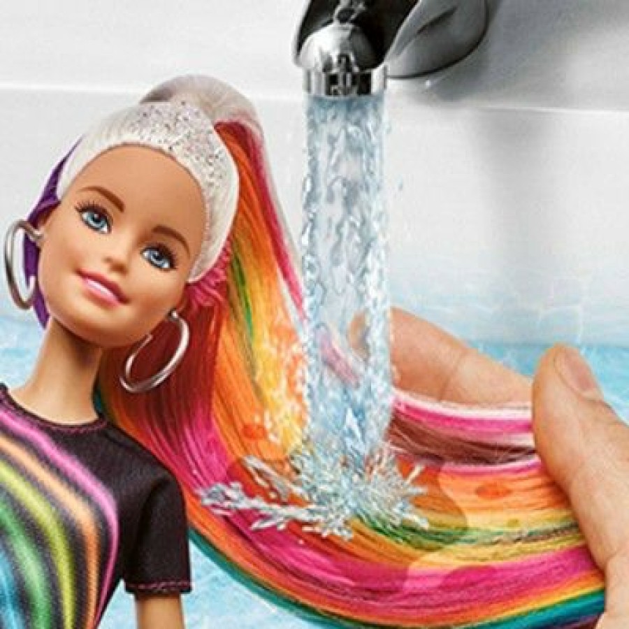 * Barbie Rainbow Sparkle Hair Barbie Doll