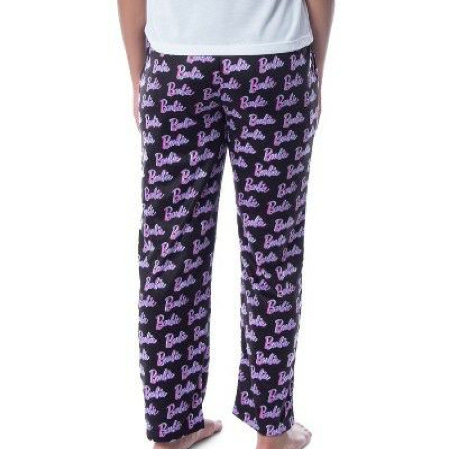 * Intimo Mattel Womens' Barbie Logo All Over Print Loungewear Sleep Pajama Pants