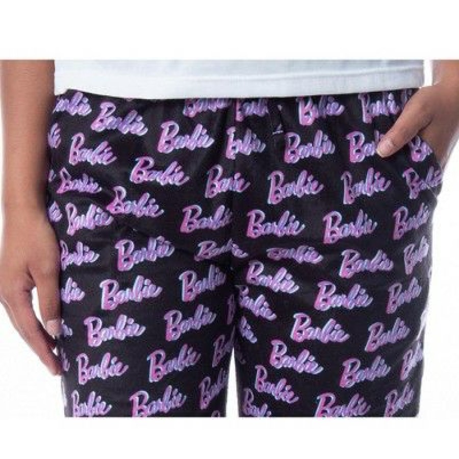 * Intimo Mattel Womens' Barbie Logo All Over Print Loungewear Sleep Pajama Pants