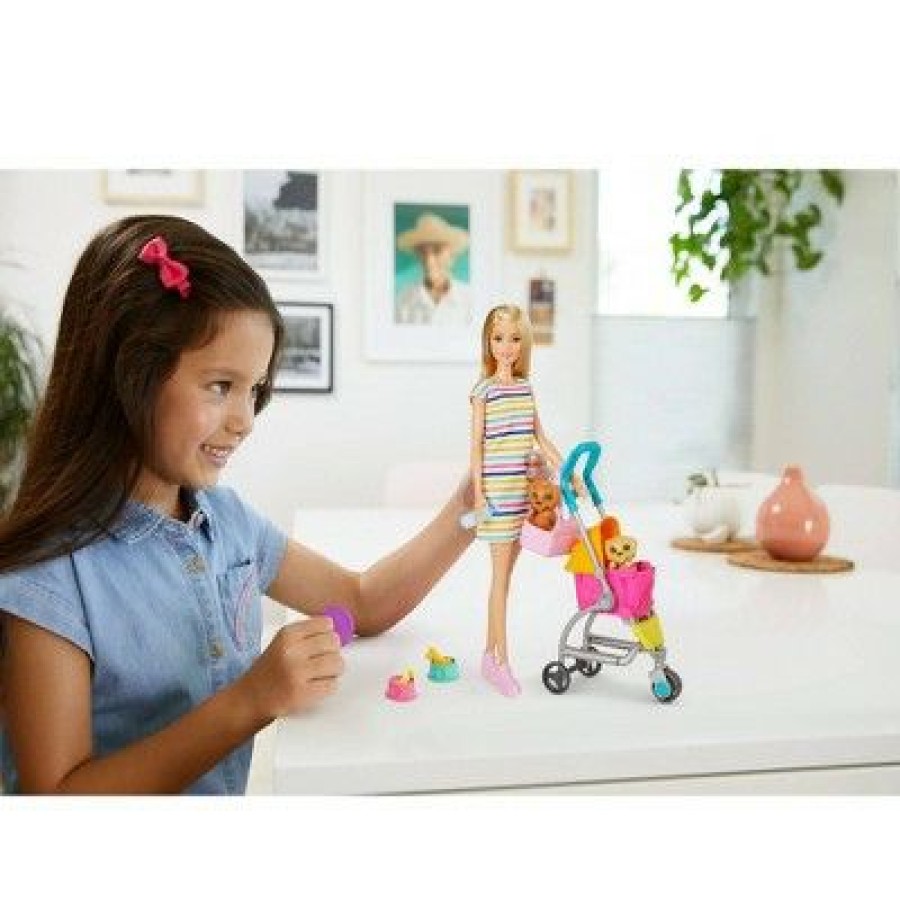 * Barbie Stroll 'N Play Pups Doll Playset