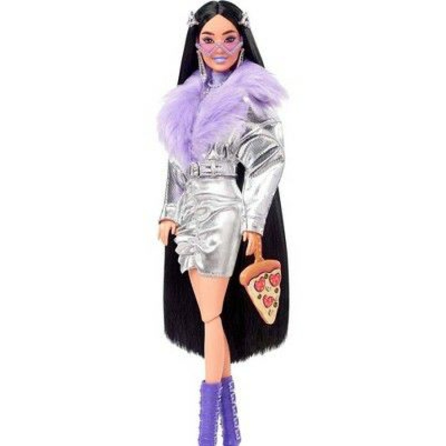 * Barbie Extra Doll 15 Purple Fur Purple Boots