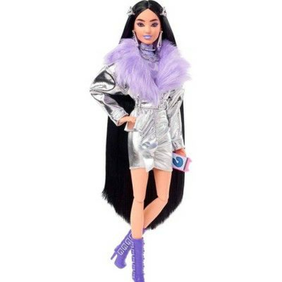 * Barbie Extra Doll 15 Purple Fur Purple Boots