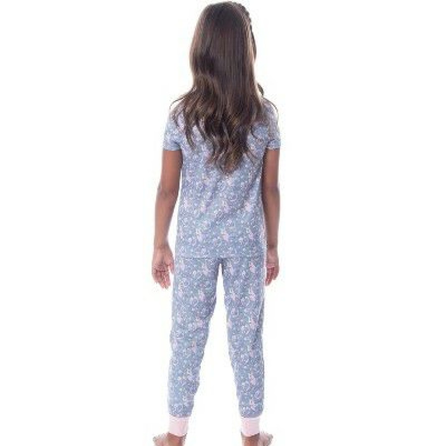 * Intimo Barbie Girls' Unicorn Barbie Skipper Shirt And Pants Jogger Pajama Set