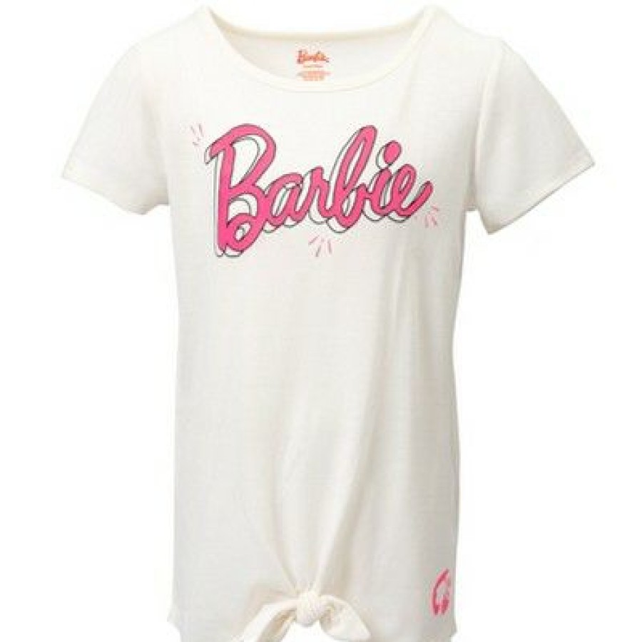 * Barbie Graphic T-Shirt And Shorts Outfit Set Pink / White