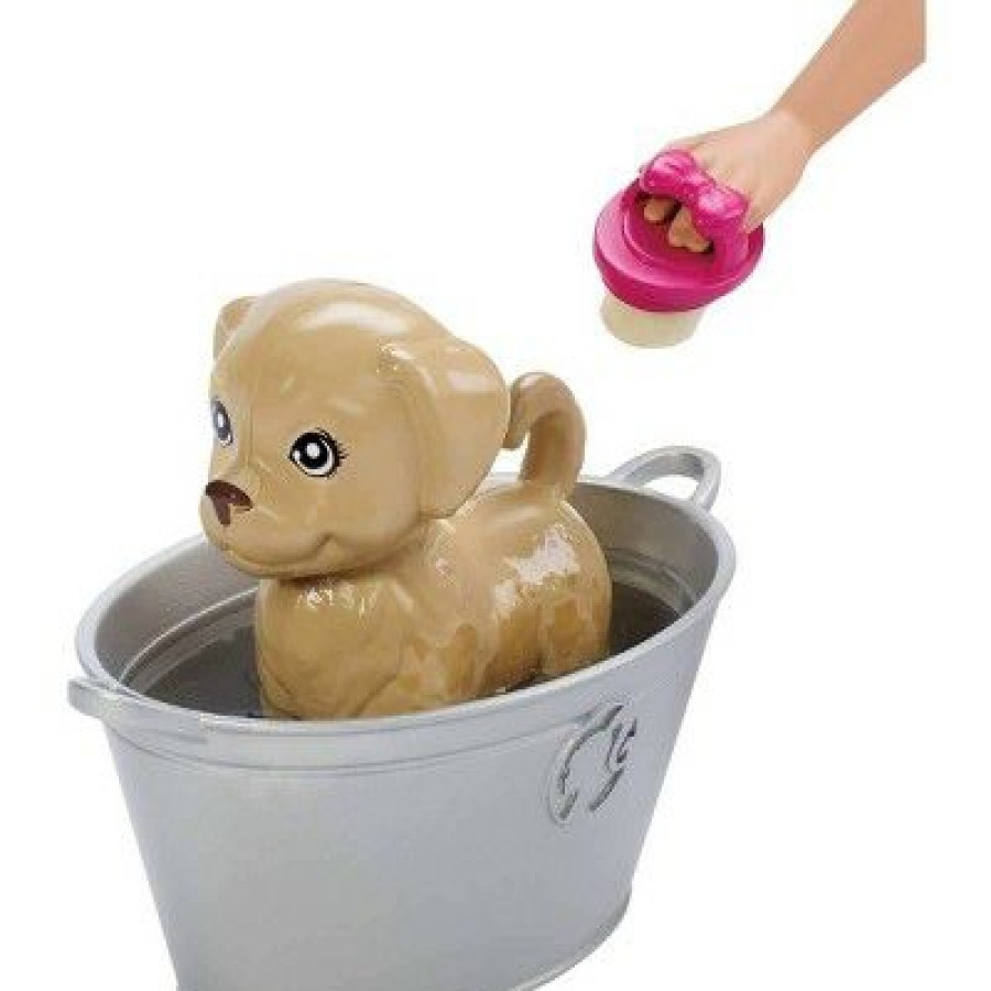 * Barbie Play 'N' Wash Pets Doll And Playset