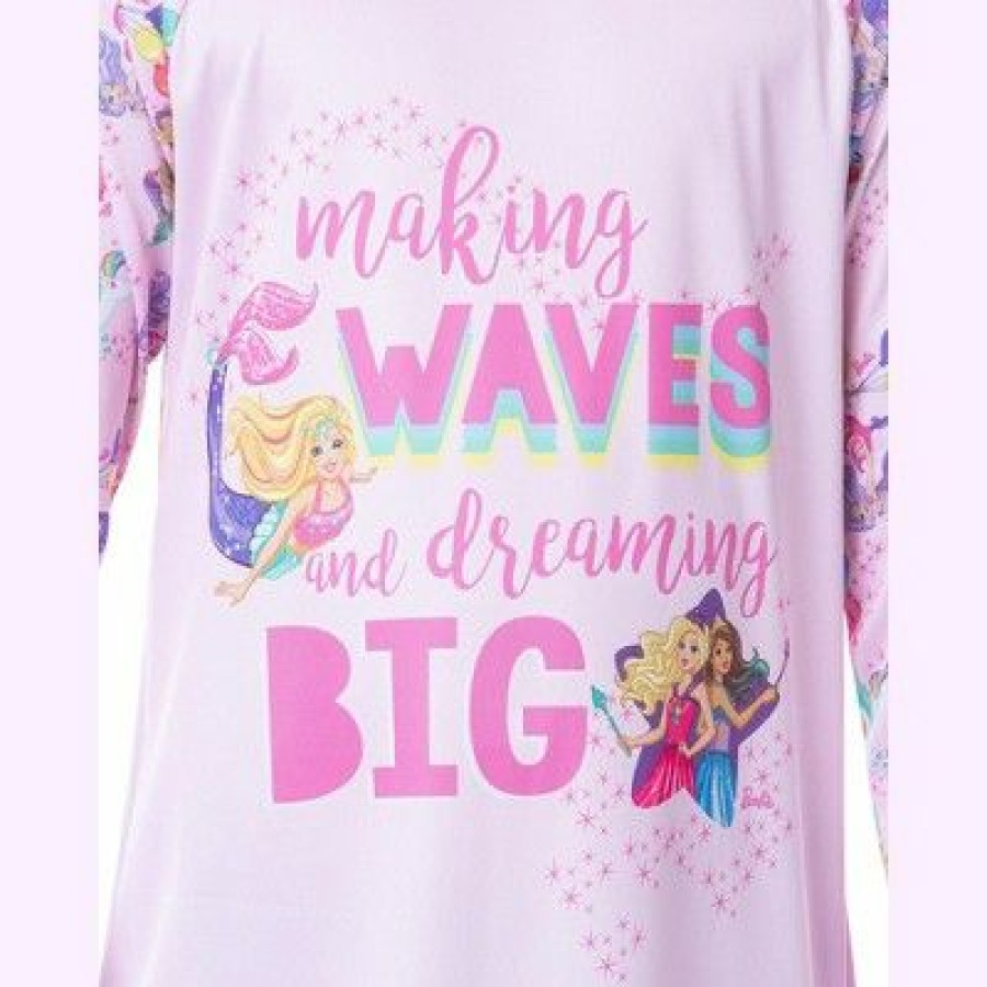 * Intimo Mattel Girls' Barbie Making Waves Dreaming Sleep Pajama Dress Nightgown