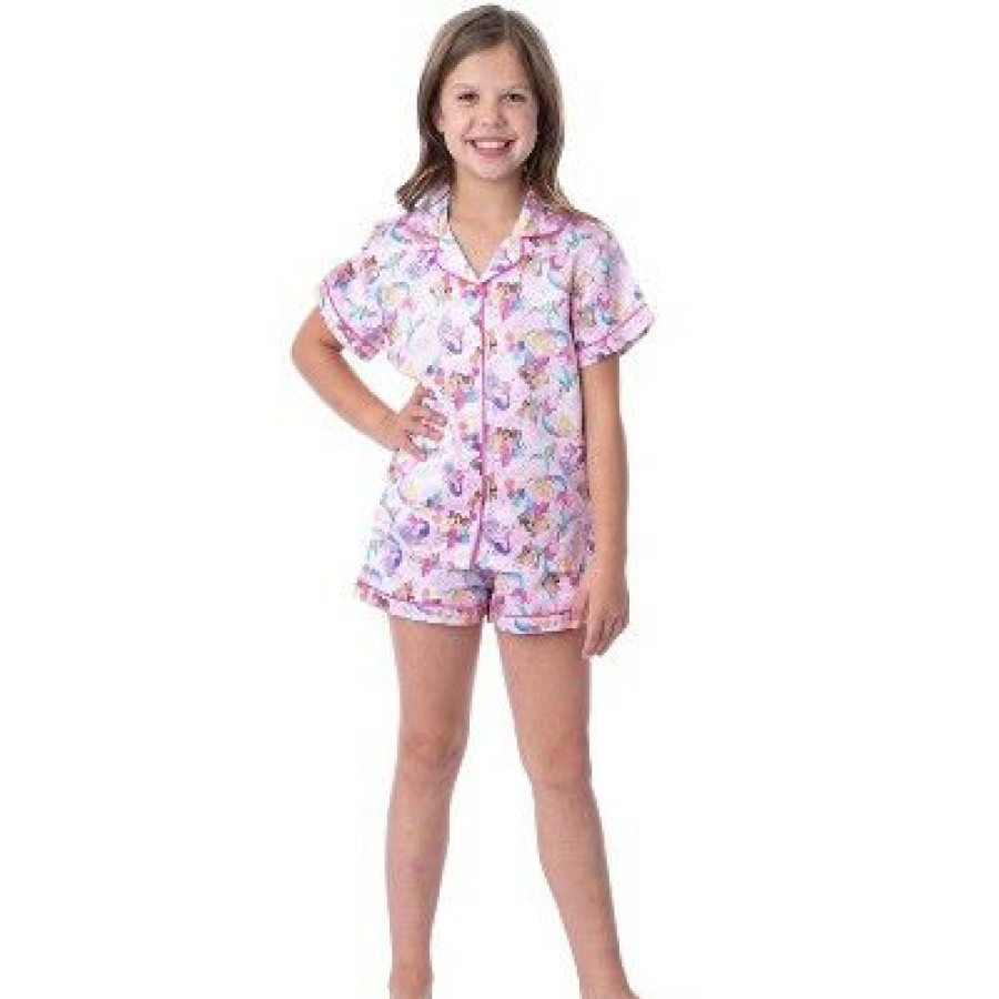 * Intimo Mattel Girls' Barbie Fantasy Mermaid Princess Sleep Pajama Set Shorts