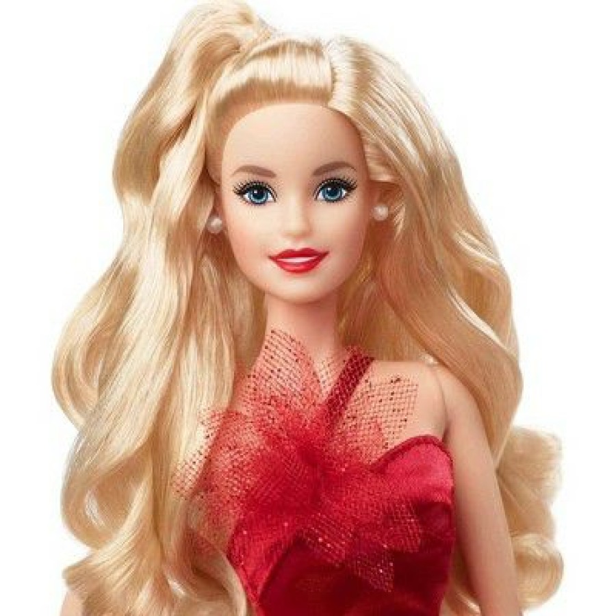 * Barbie Signature 2022 Holiday Collector Doll Blonde Brown Wavy Hair